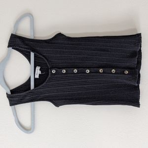 Madewell Black Tank Top (with buttons)